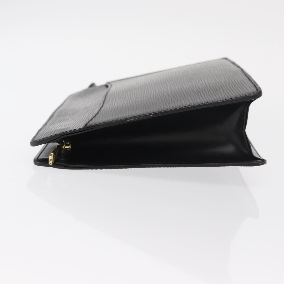 LOUIS VUITTON Epi Pochette Homme Clutch Bag Black M52522 LV Auth 151762