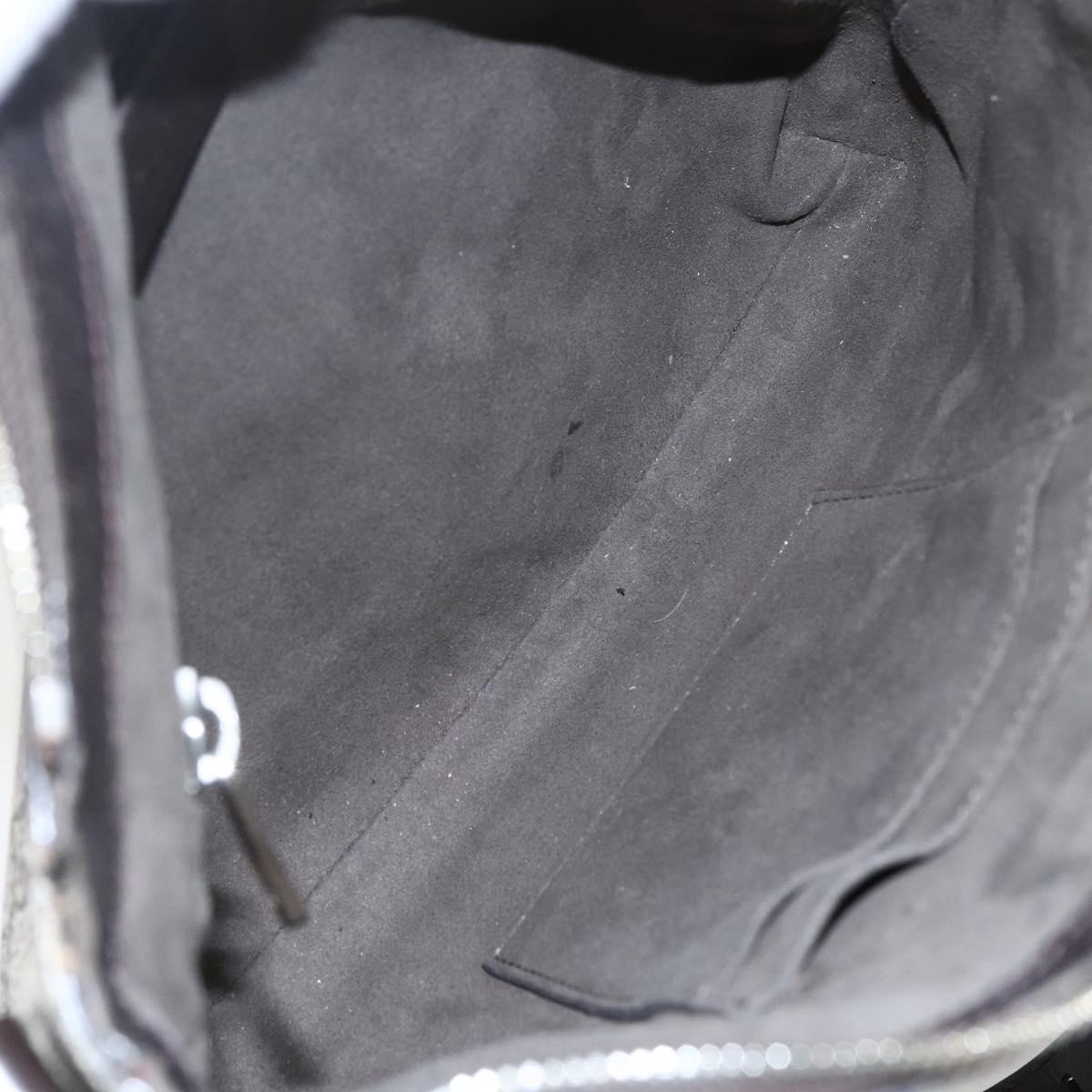 GUCCI GG Supreme Shoulder Bag PVC Leather Beige Silver 406410 Auth 151765