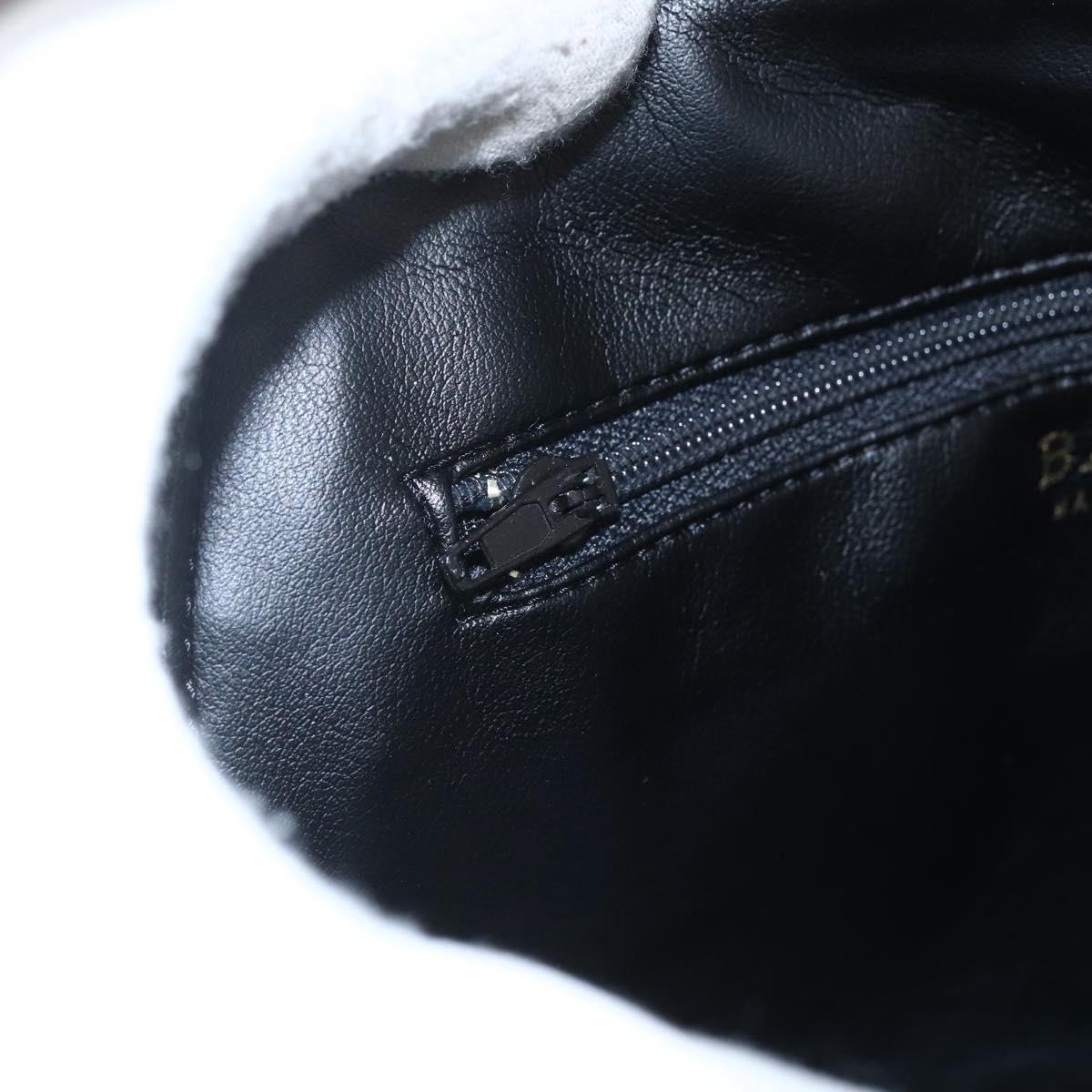 BALLY Shoulder Bag Leather Gray Gold Auth 151768