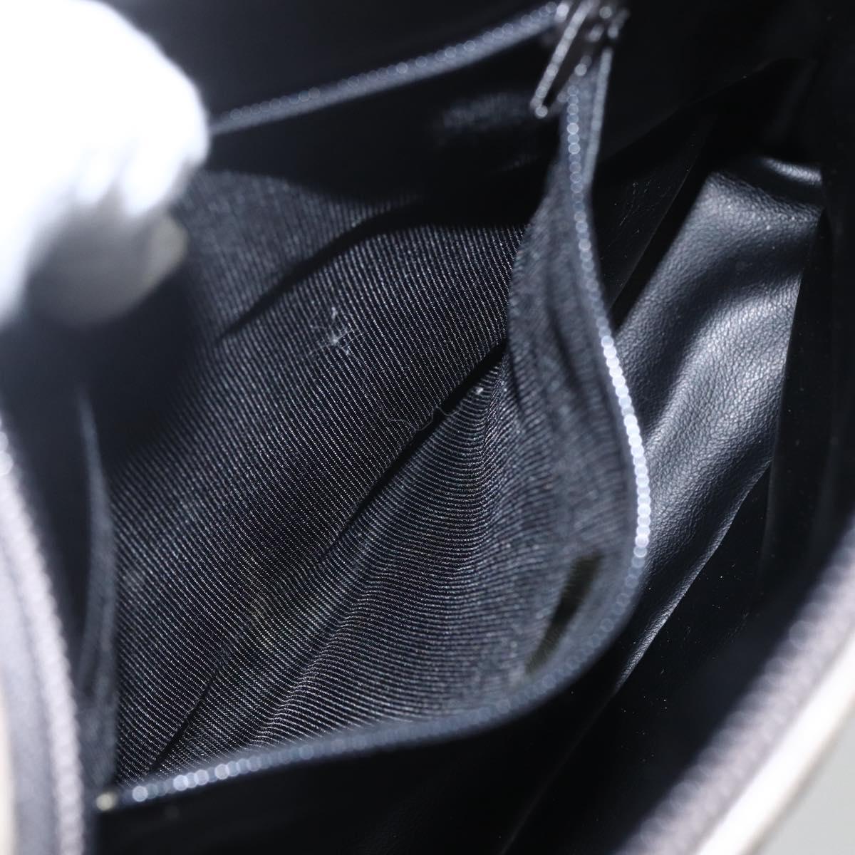 BALLY Shoulder Bag Leather Gray Gold Auth 151768