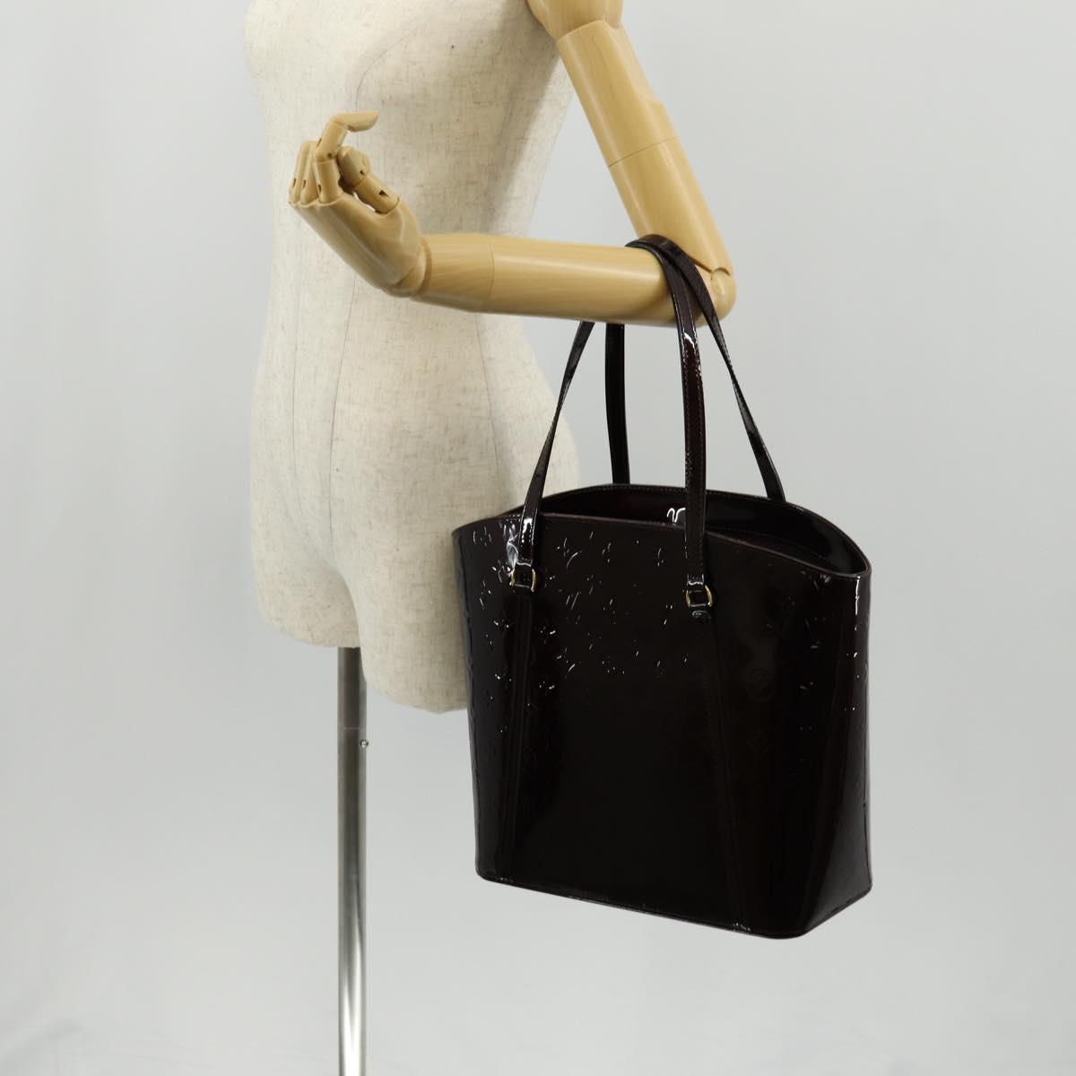 LOUIS VUITTON Vernis Avalon GM Hand Bag Rouge Favist M91566 LV Auth 151769AV