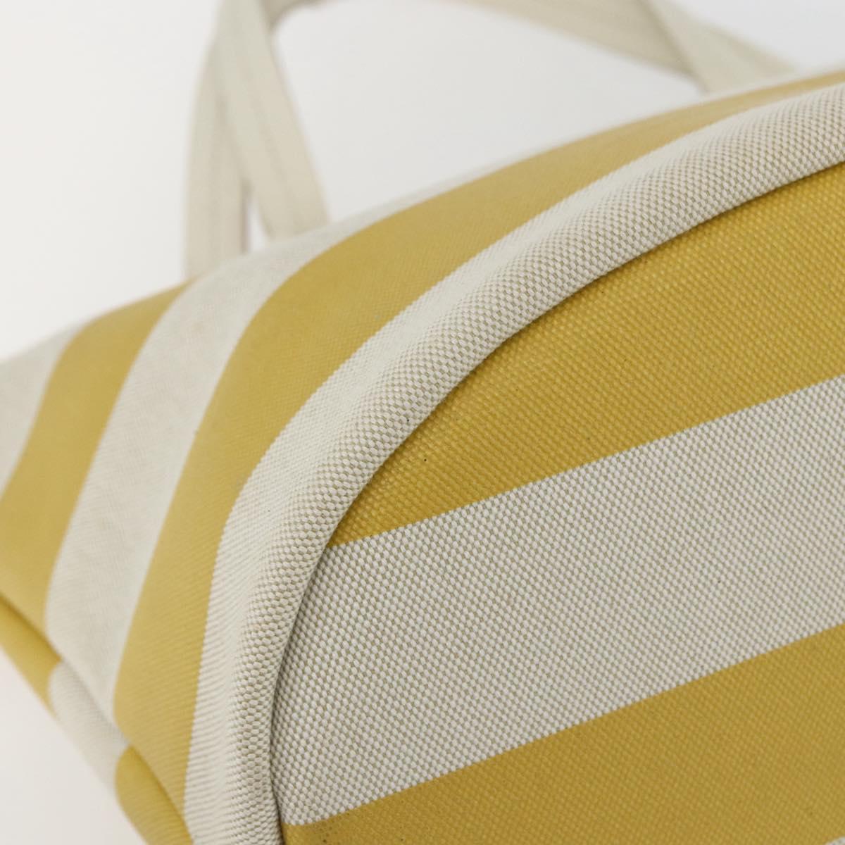 BURBERRY Blue Label Tote Bag Canvas Yellow Auth 151770