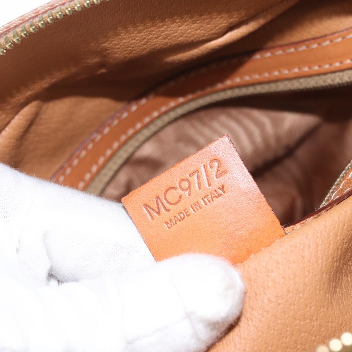 CELINE Macadam Canvas Hand Bag PVC Leather Brown Gold Auth 151782