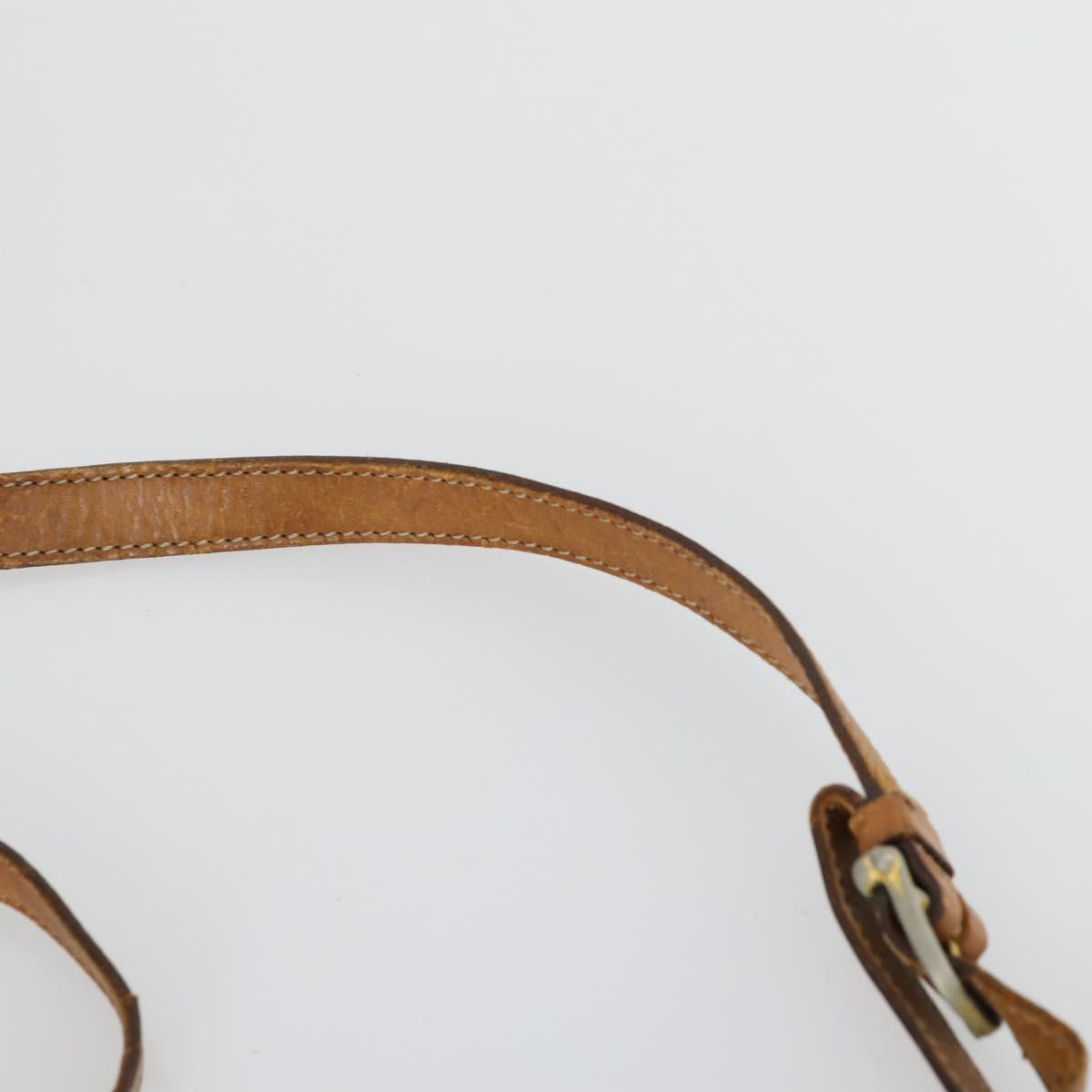 CELINE Macadam Canvas Shoulder Bag PVC 4 Set Beige Brown Navy Auth 151786