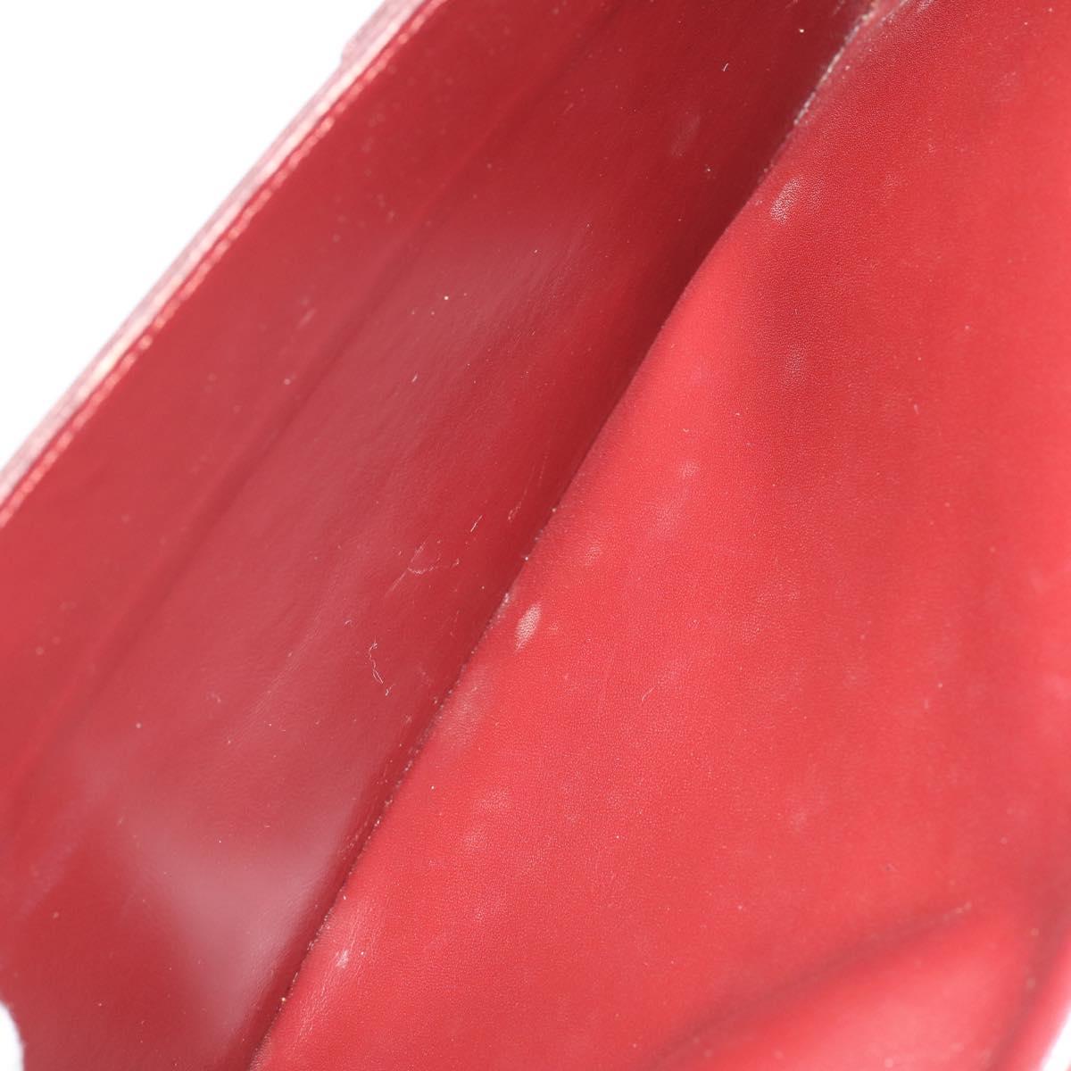 CARTIER Clutch Bag Leather 3 Set Bordeaux Auth 151788