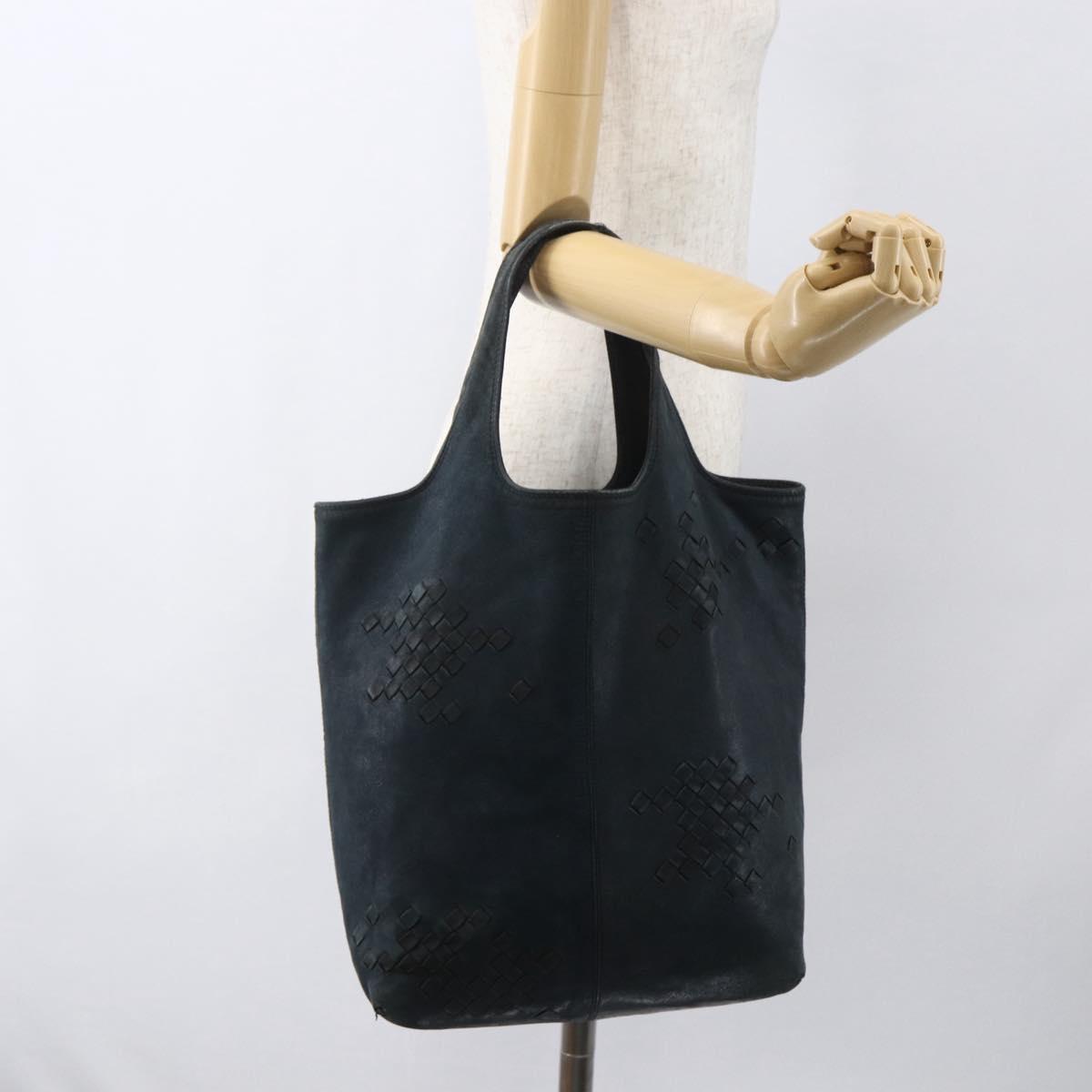 BOTTEGA VENETA INTRECCIATO Hand Bag Leather Black 131673 Auth 151791