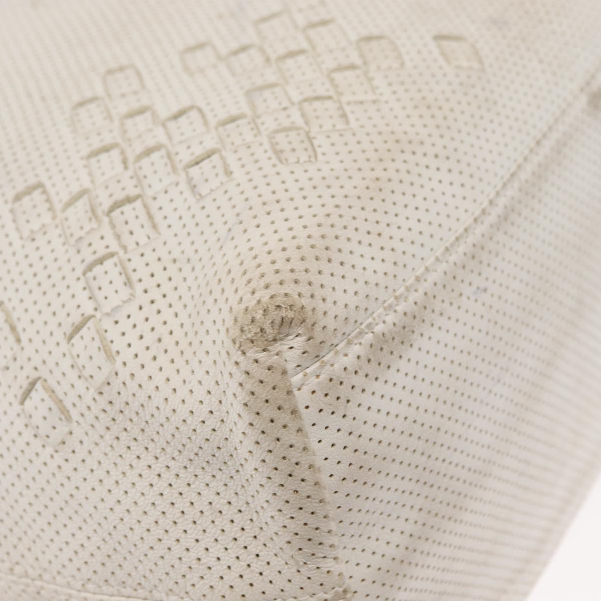 BOTTEGA VENETA INTRECCIATO Hand Bag Leather White 131673 Auth 151803