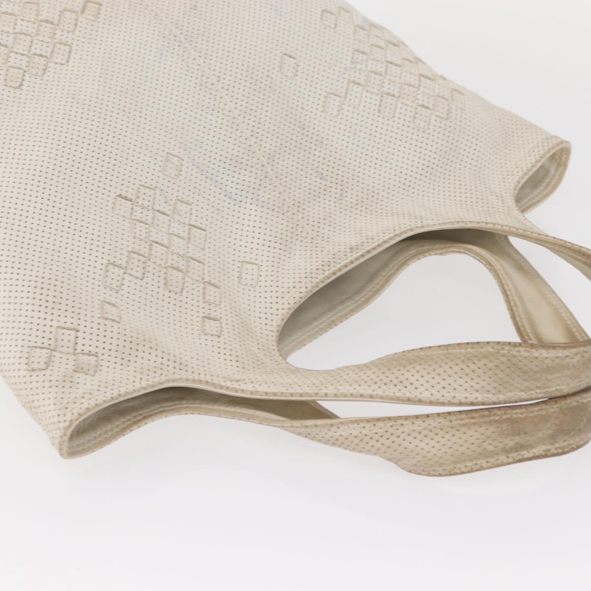 BOTTEGA VENETA INTRECCIATO Hand Bag Leather White 131673 Auth 151803