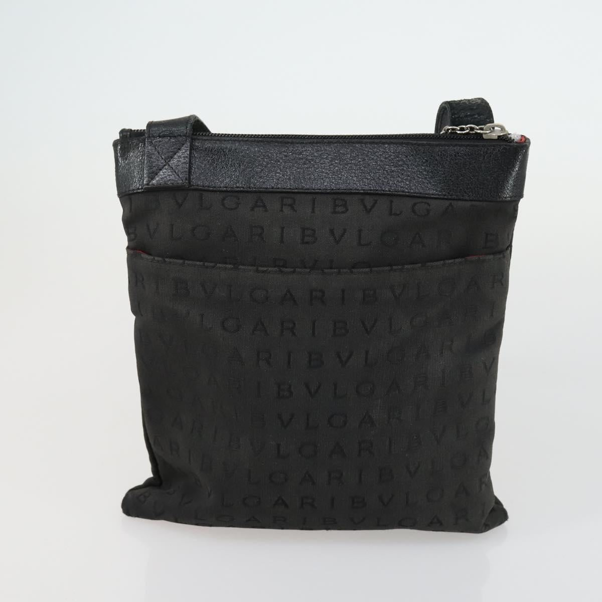 BVLGARI Tote Bag Canvas 3 Set Black Auth 151805