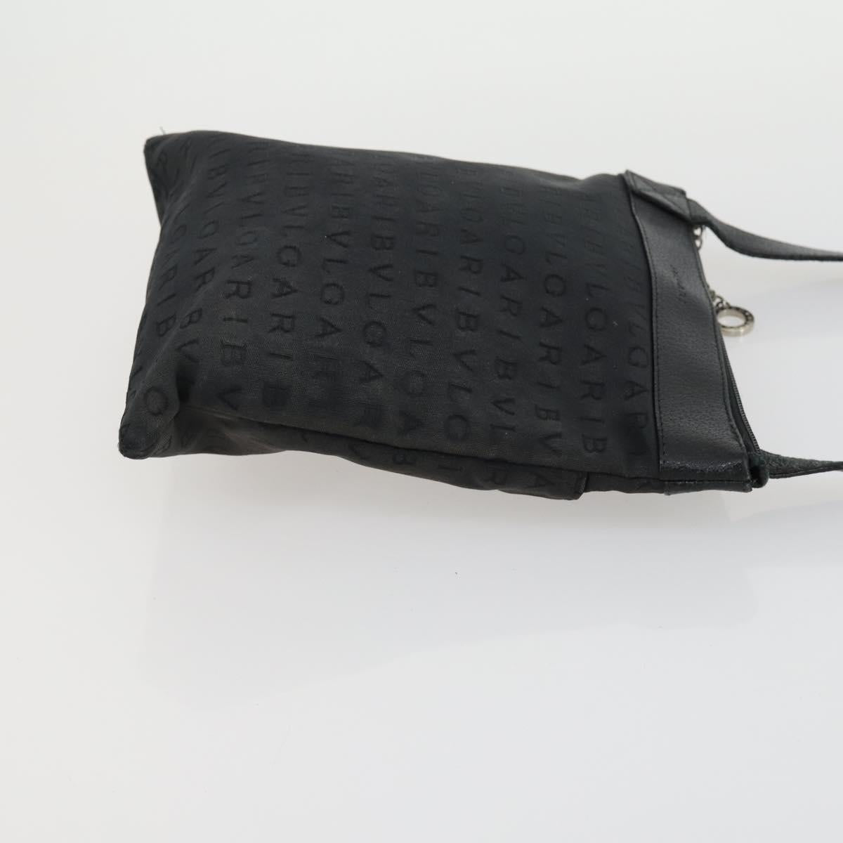 BVLGARI Tote Bag Canvas 3 Set Black Auth 151805