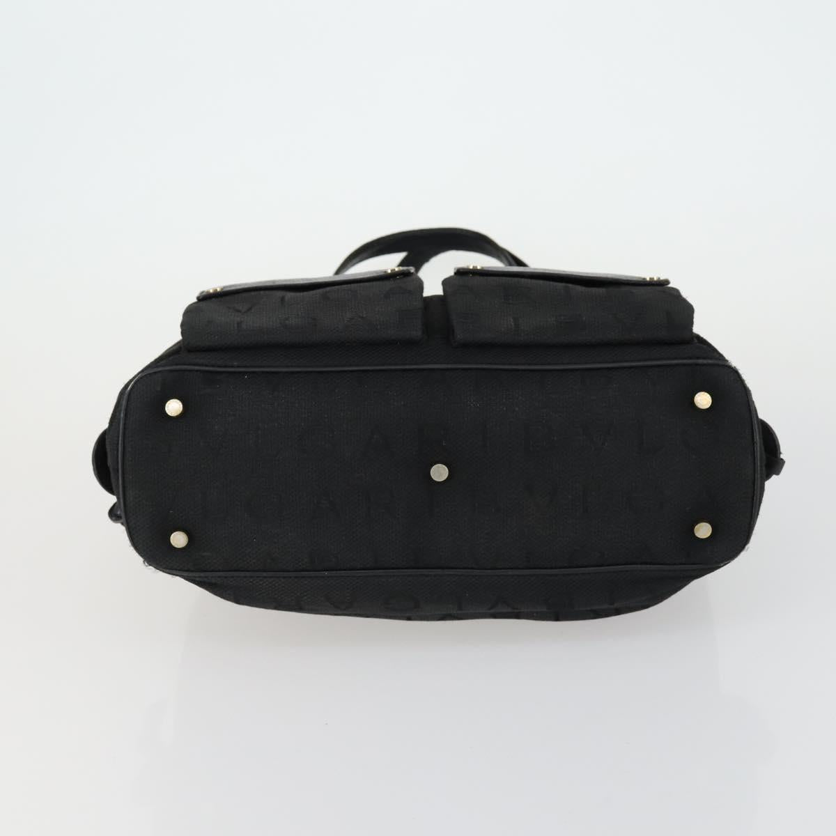 BVLGARI Tote Bag Canvas 3 Set Black Auth 151805