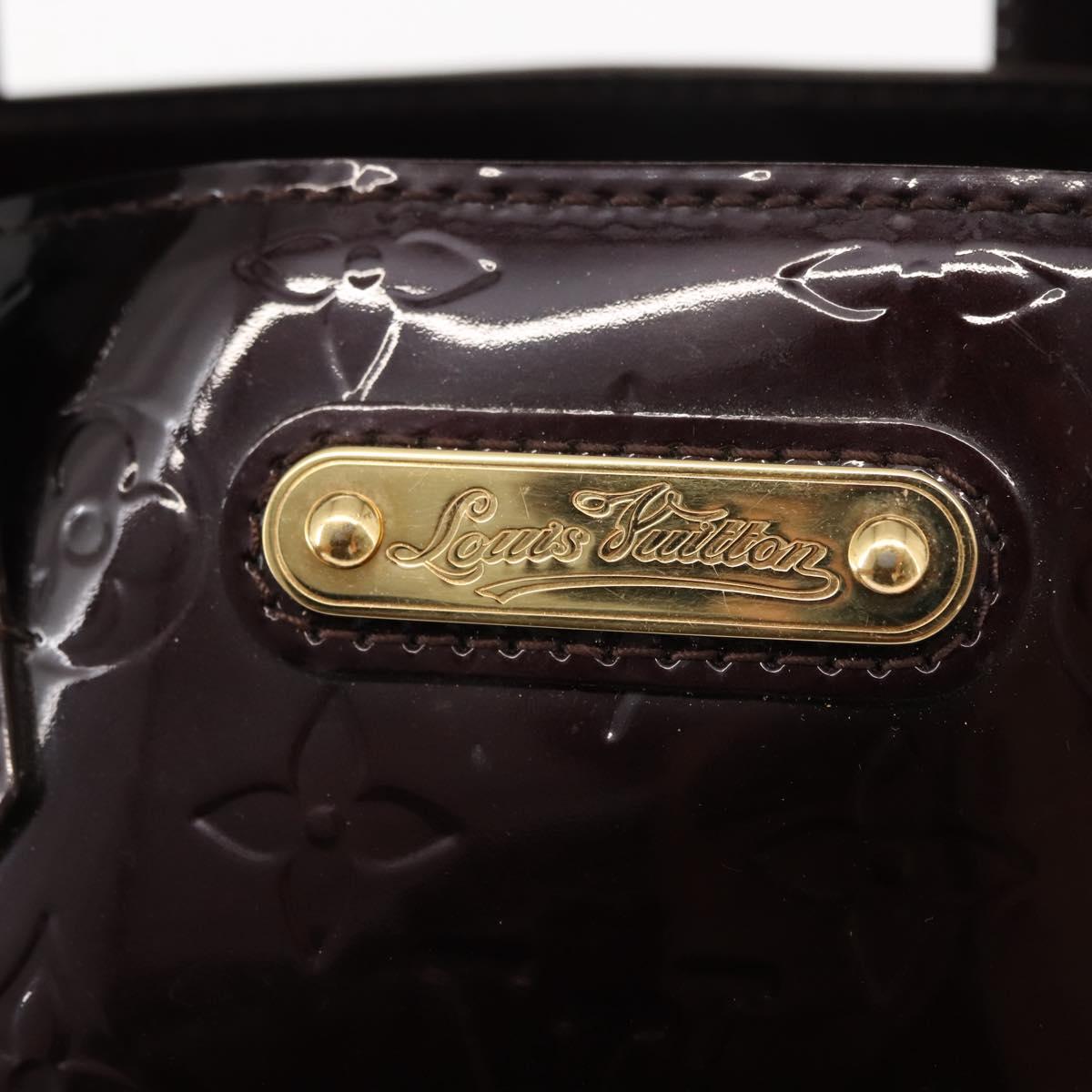 LOUIS VUITTON Monogram Vernis Wilshire PM Hand Bag Amarante M93641 Auth 151830