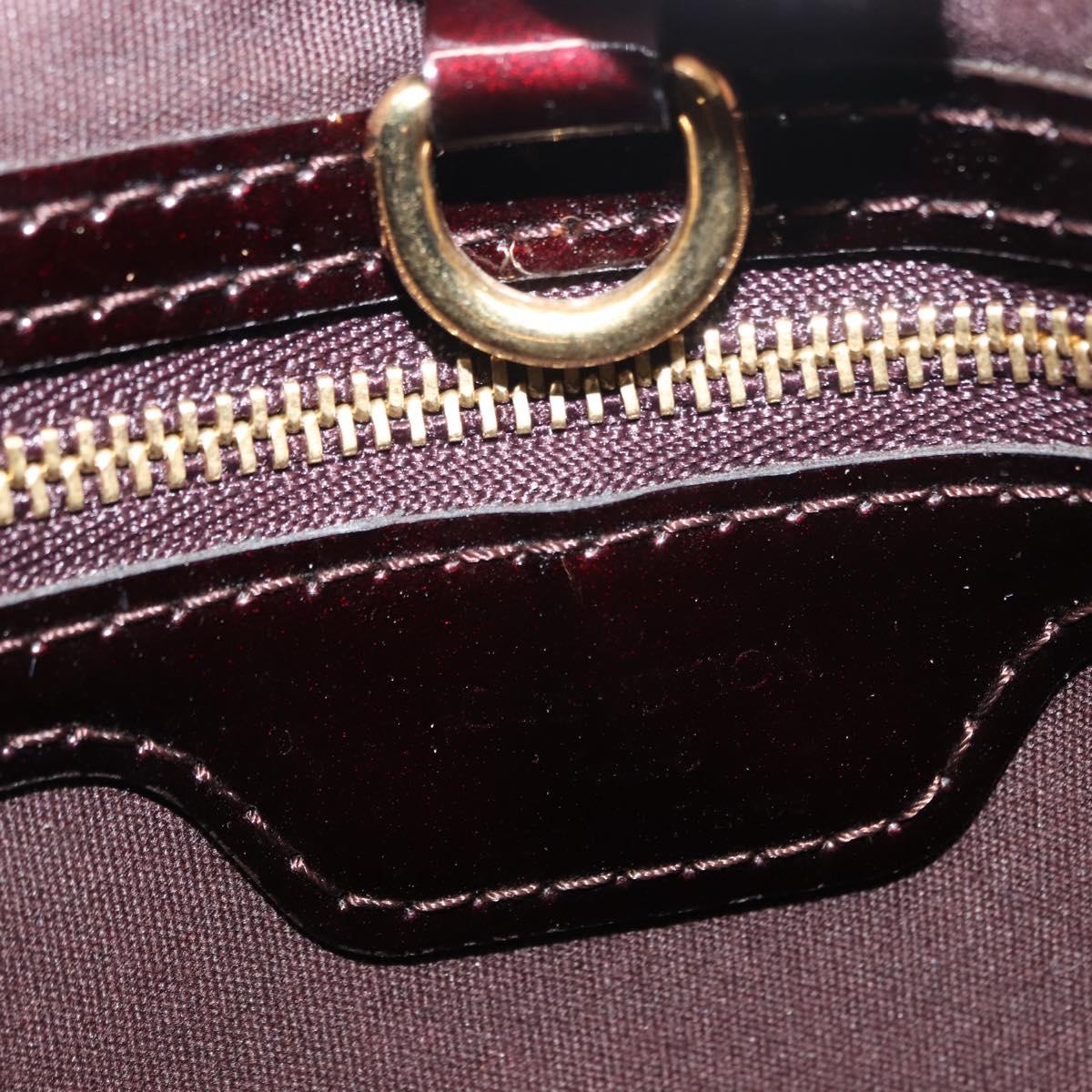 LOUIS VUITTON Monogram Vernis Wilshire PM Hand Bag Amarante M93641 Auth 151830