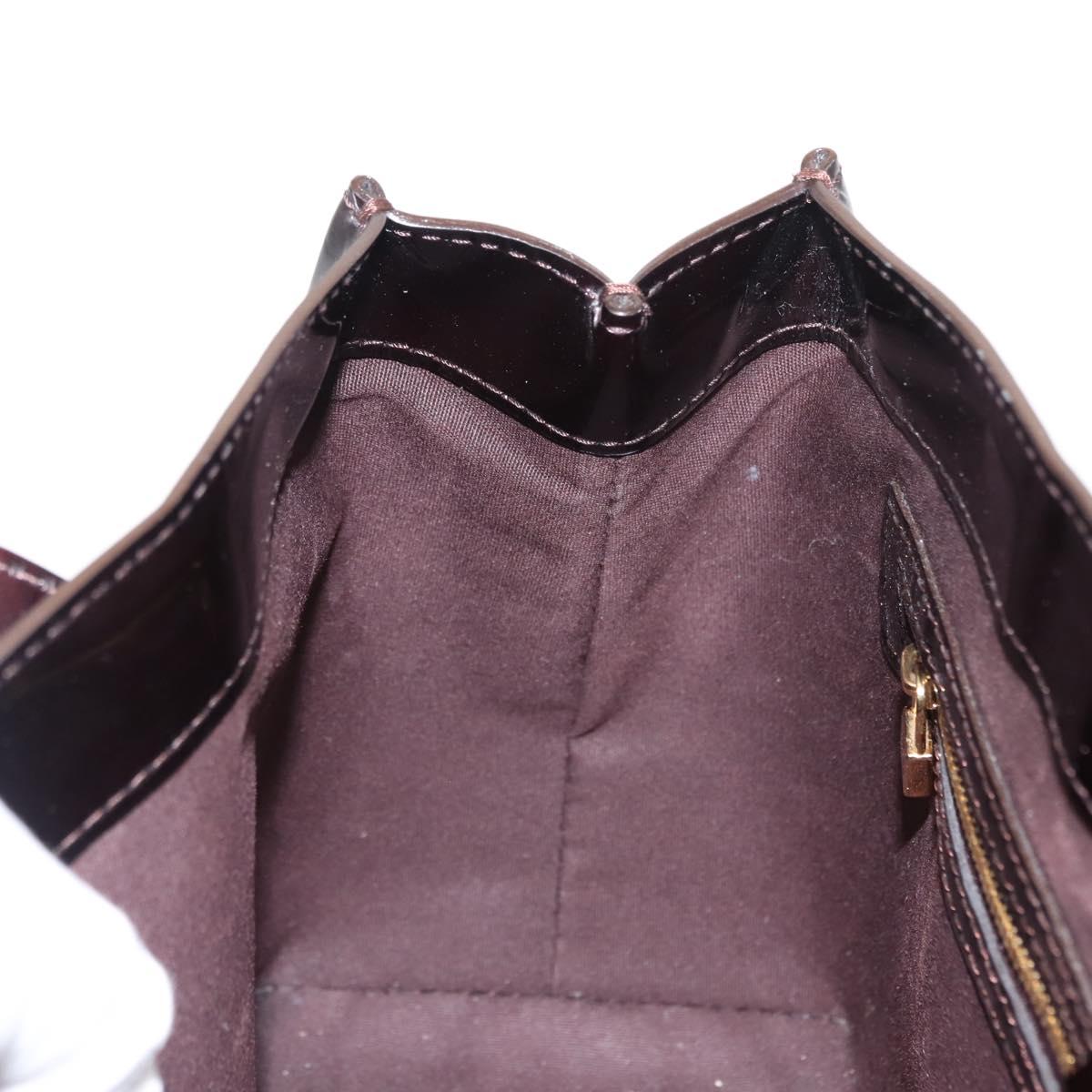 LOUIS VUITTON Monogram Vernis Wilshire PM Hand Bag Amarante M93641 Auth 151830