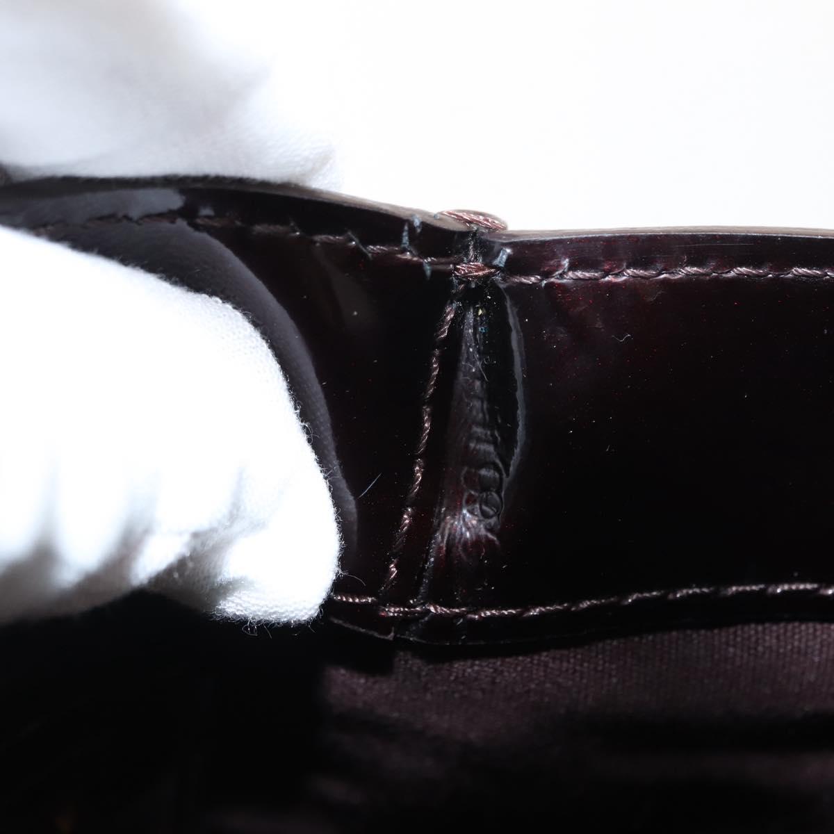 LOUIS VUITTON Monogram Vernis Wilshire PM Hand Bag Amarante M93641 Auth 151830