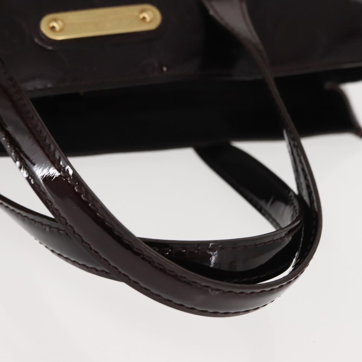 LOUIS VUITTON Monogram Vernis Wilshire PM Hand Bag Amarante M93641 Auth 151830