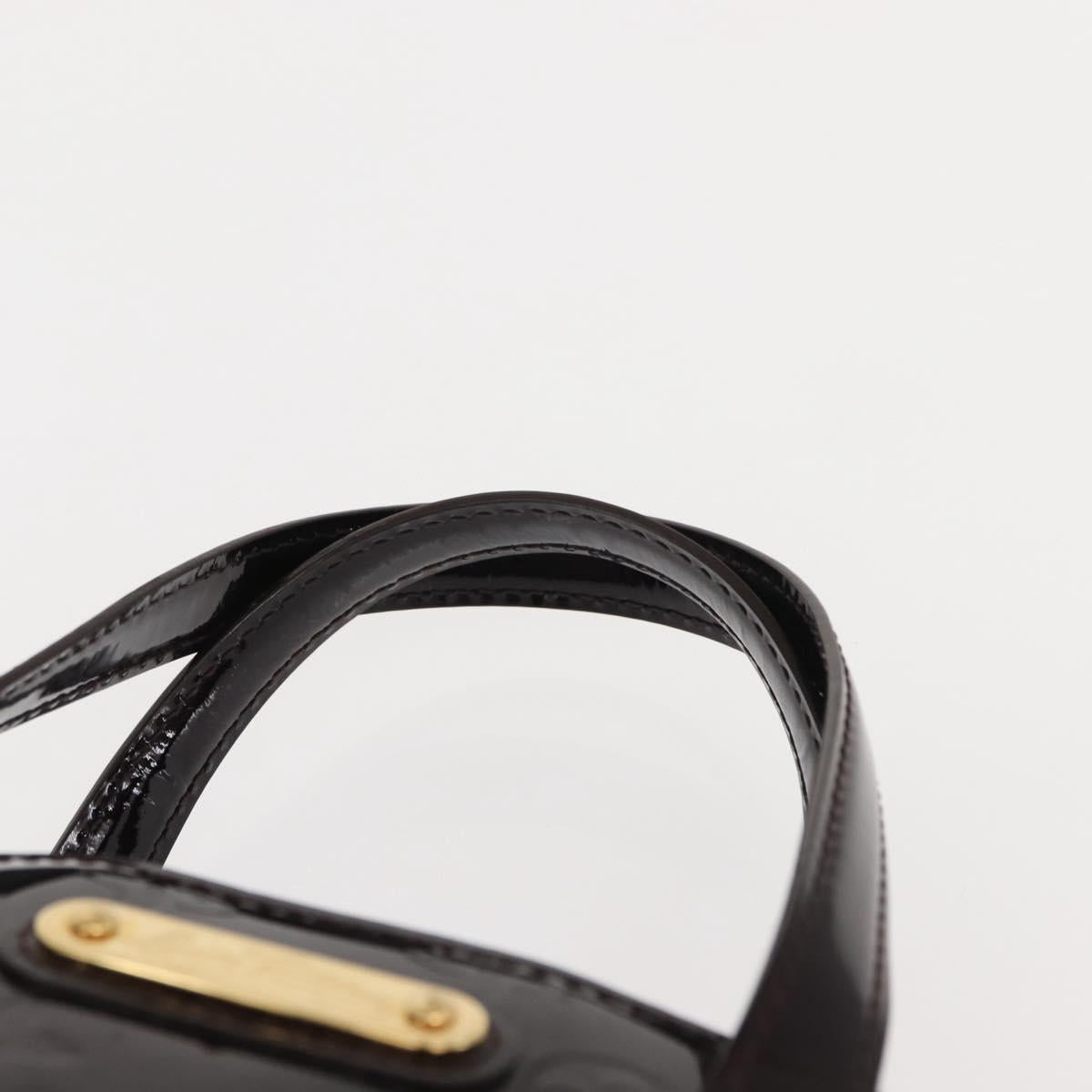 LOUIS VUITTON Monogram Vernis Wilshire PM Hand Bag Amarante M93641 Auth 151830