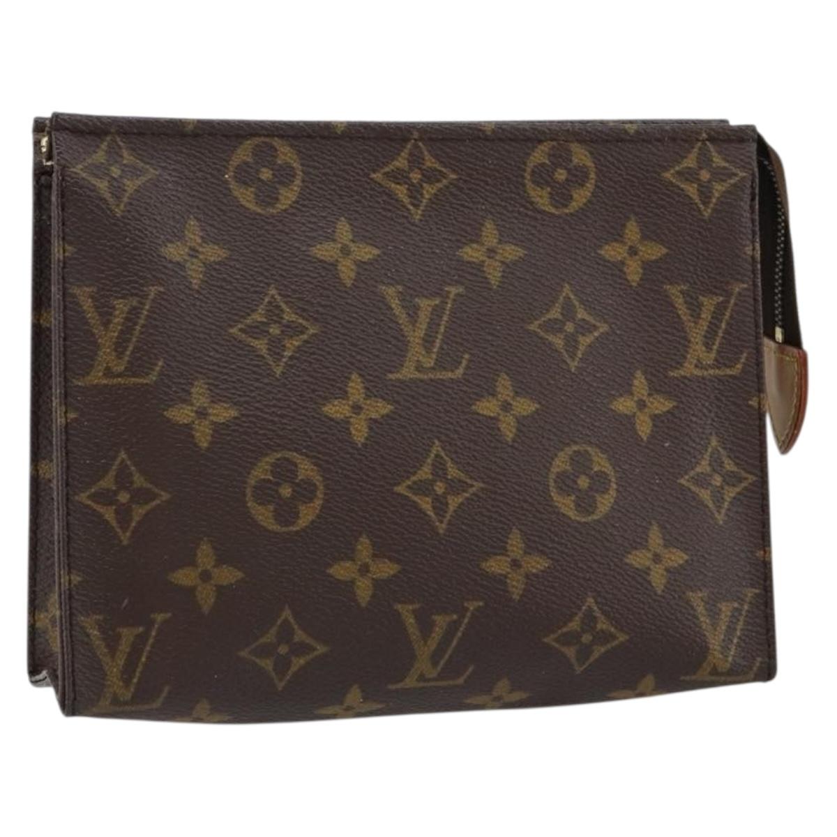 LOUIS VUITTON Monogram Poche Toilette 19 Pouch M47544 LV Auth 151835