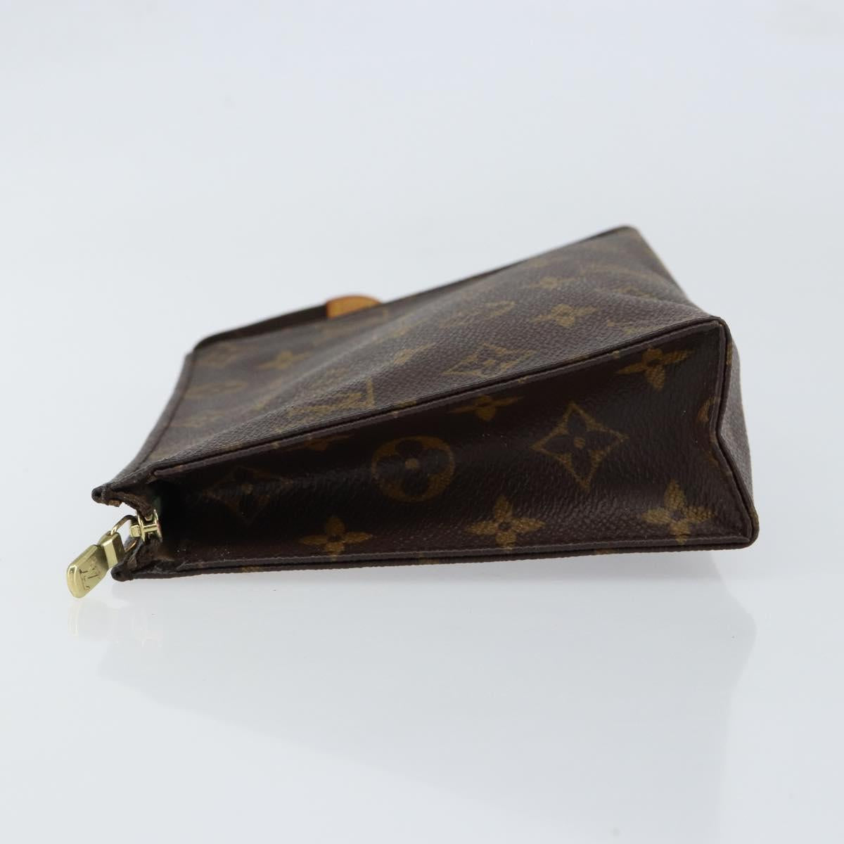 LOUIS VUITTON Monogram Poche Toilette 19 Pouch M47544 LV Auth 151835