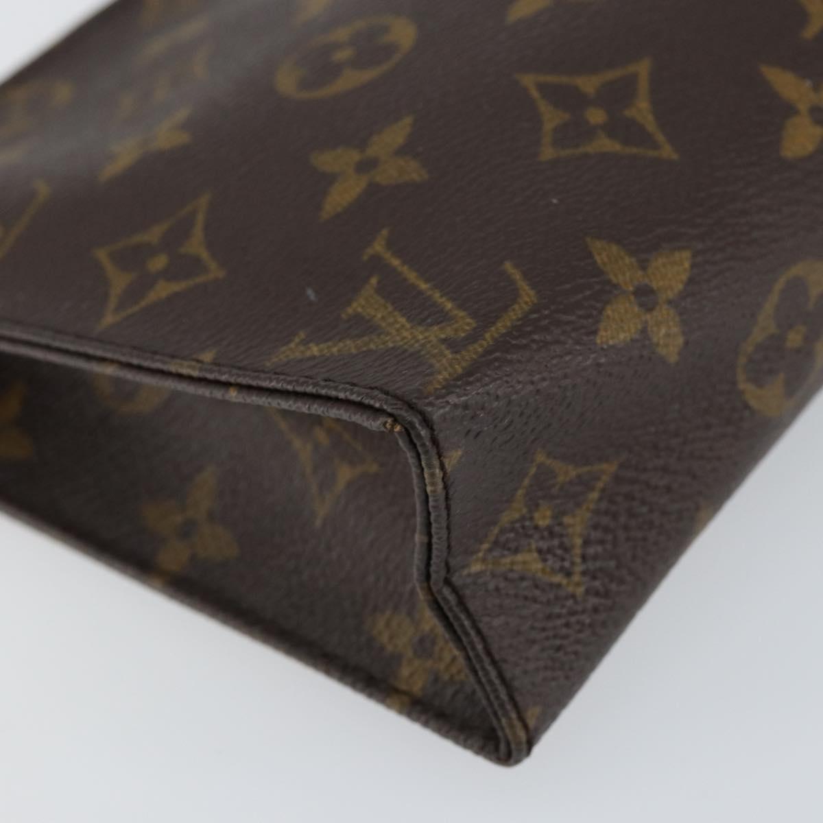 LOUIS VUITTON Monogram Poche Toilette 19 Pouch M47544 LV Auth 151835