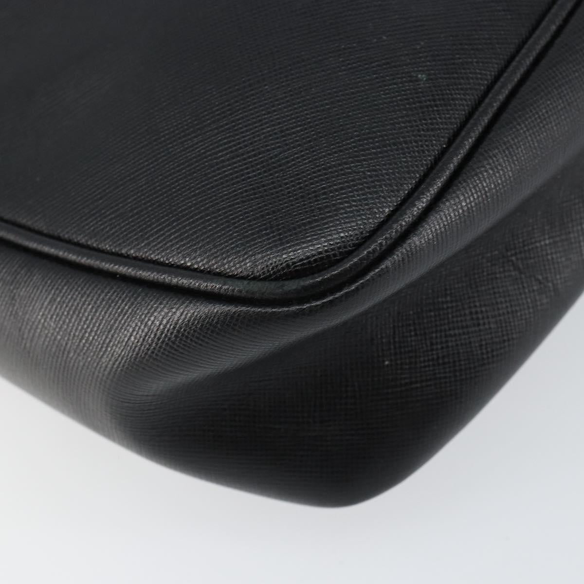 Salvatore Ferragamo Shoulder Bag Leather Black Auth 151842