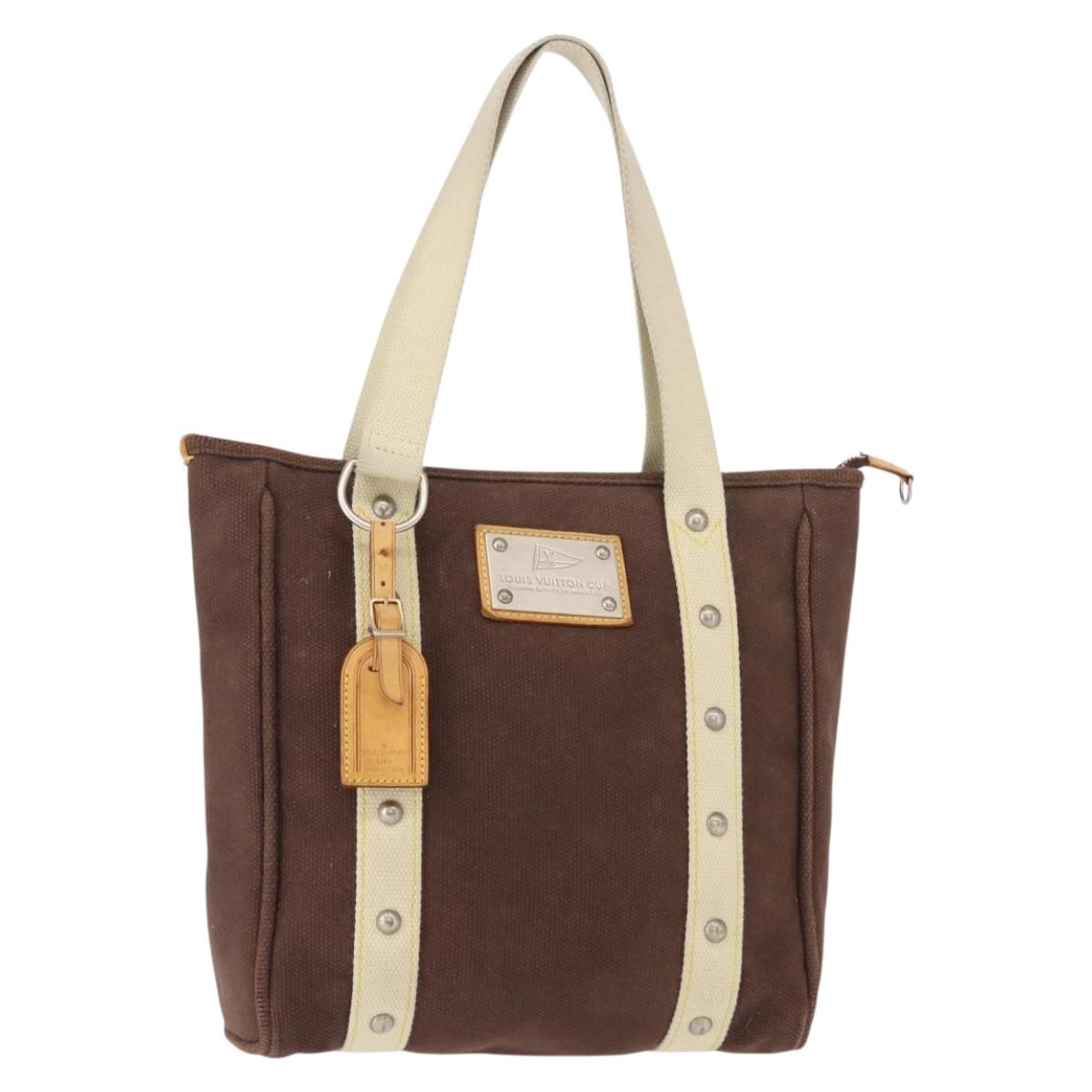 LOUIS VUITTON Antigua Cabas PM Tote Bag Brown LV Auth 151843