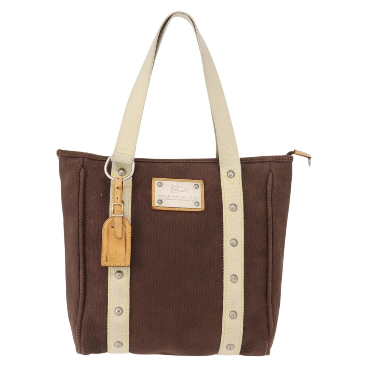 LOUIS VUITTON Antigua Cabas PM Tote Bag Brown LV Auth 151843