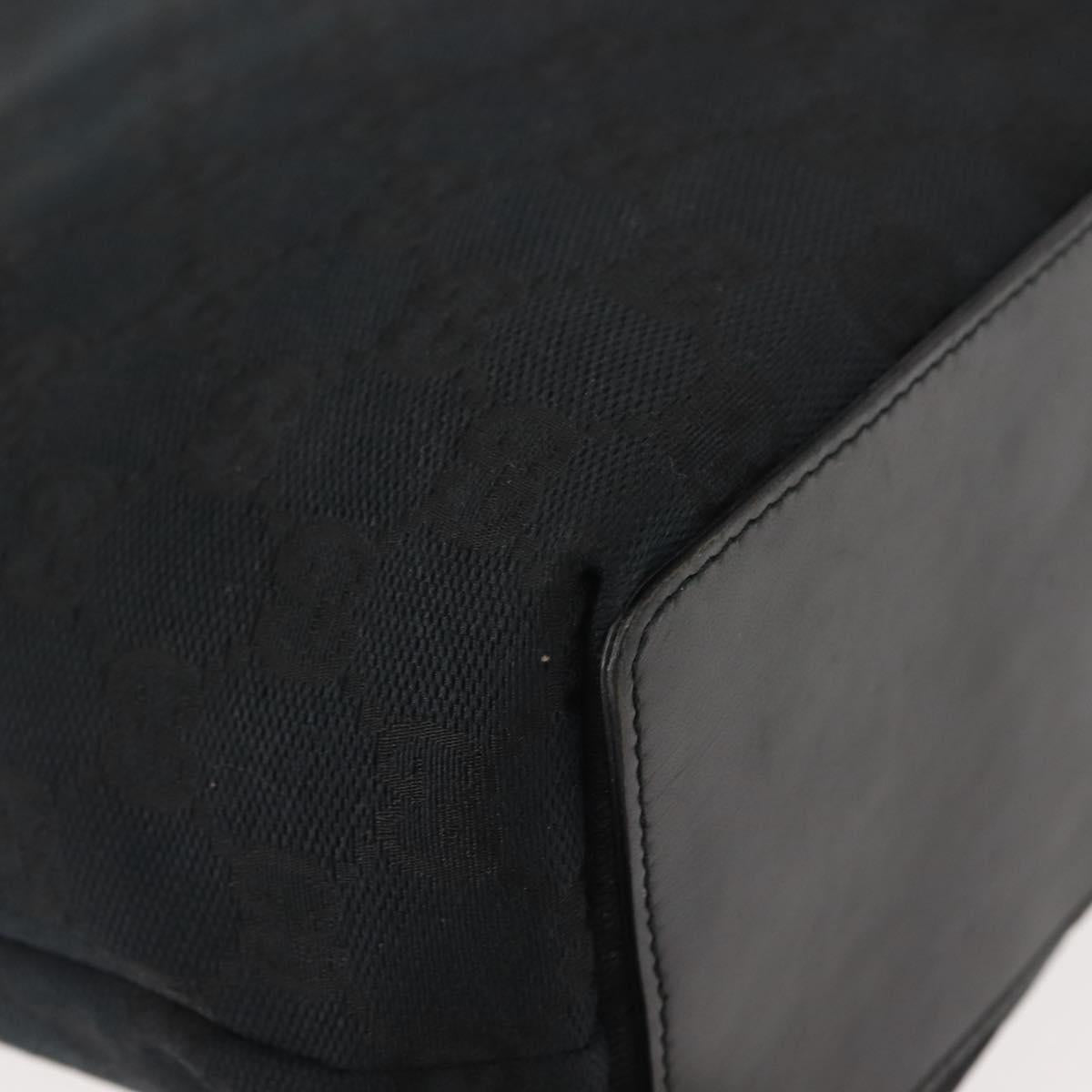 GUCCI GG Canvas Tote Bag Black Gold 002 1099 Auth 151846