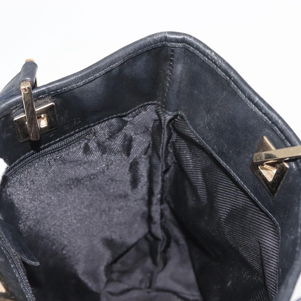 GUCCI GG Canvas Tote Bag Black Gold 002 1099 Auth 151846