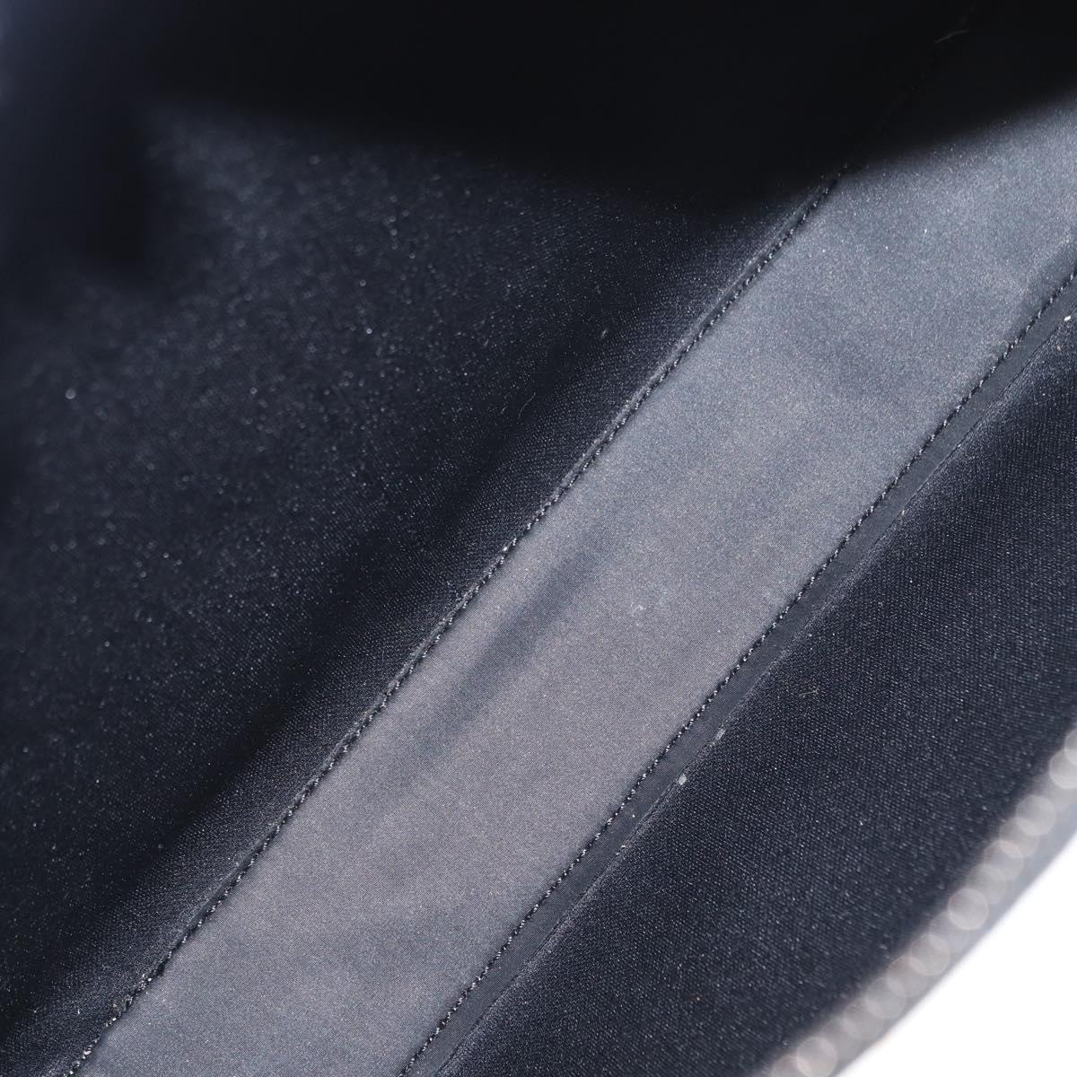 LOEWE Anagram Shoulder Bag Leather Black Silver Auth 151851