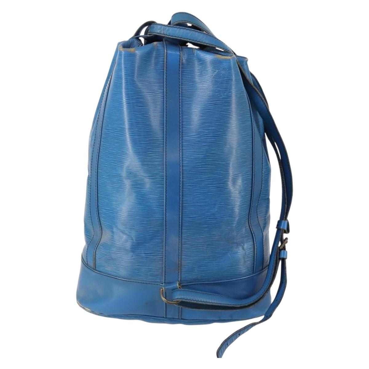 LOUIS VUITTON Epi Randonnee GM Shoulder Bag Blue M43085 LV Auth 151856