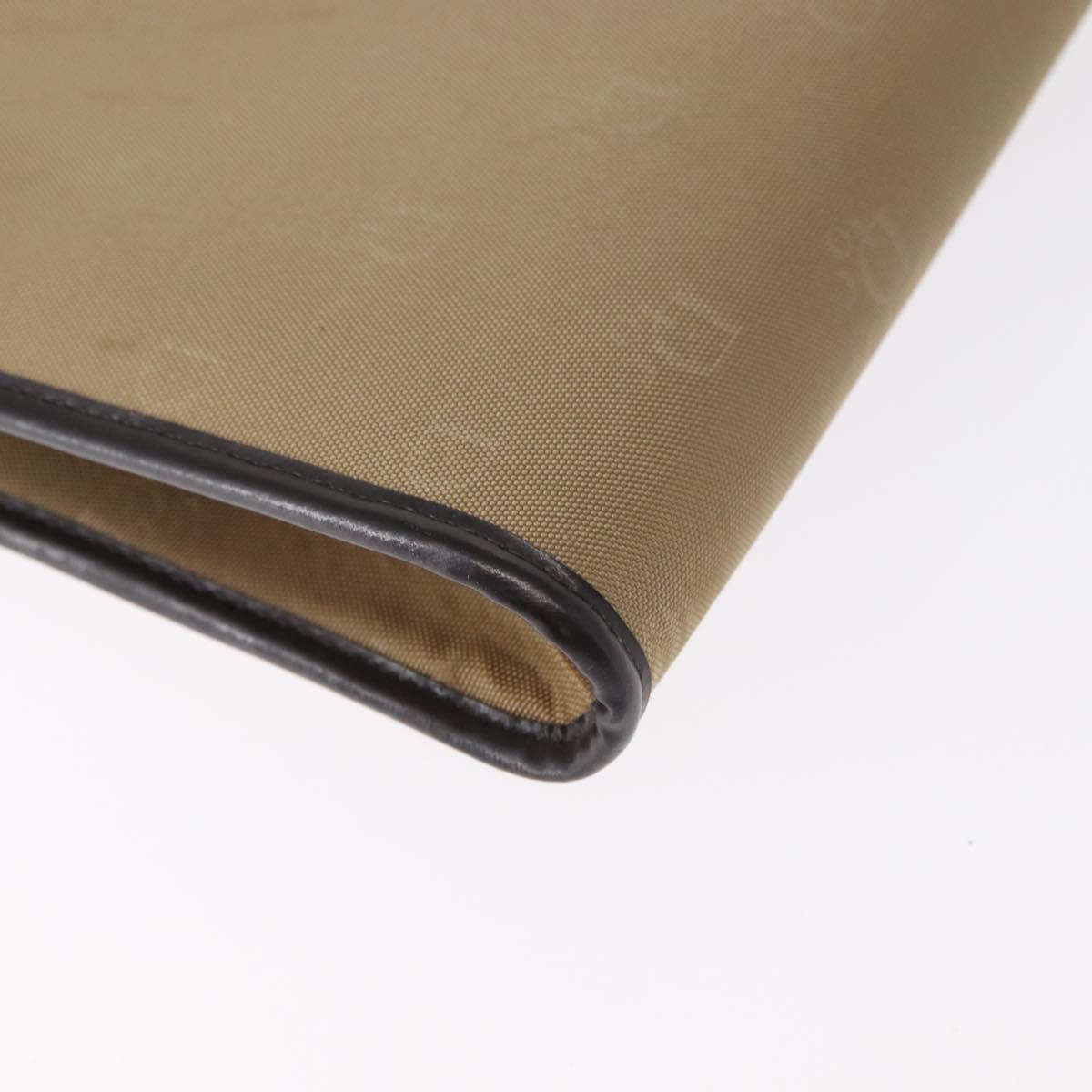 Christian Dior Shoulder Bag Nylon Beige Gold Auth 151871