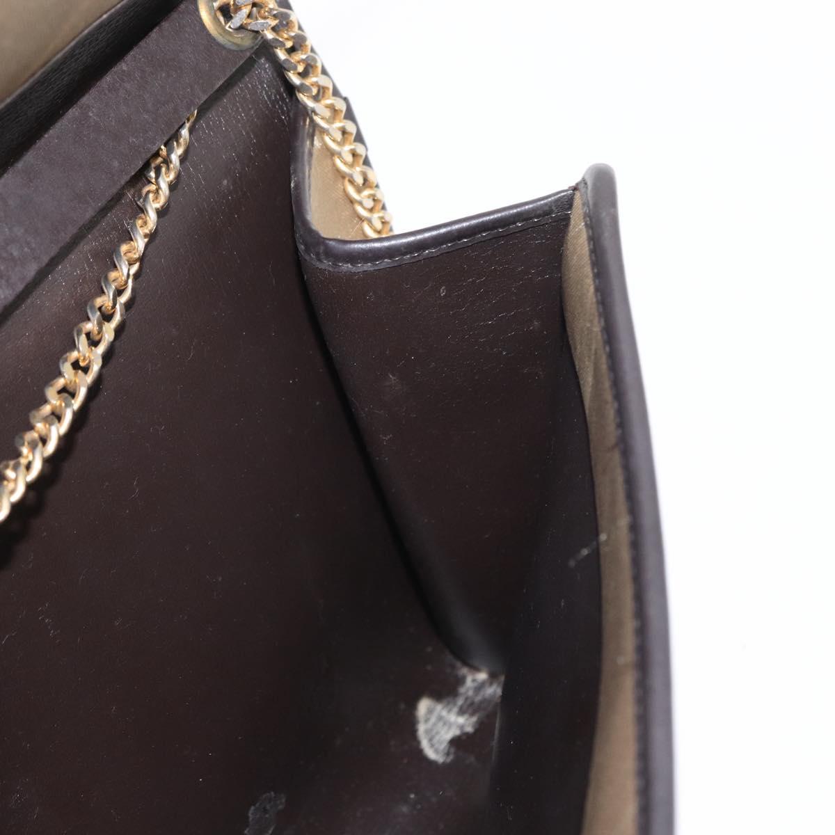 Christian Dior Shoulder Bag Nylon Beige Gold Auth 151871