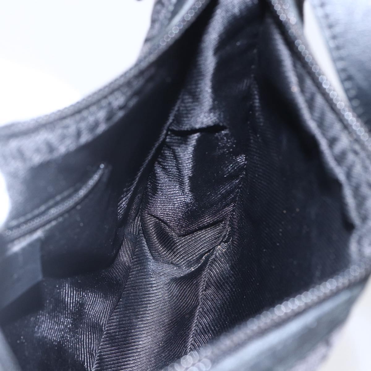 GUCCI GG Canvas Shoulder Bag Black Silver 001 4206 Auth 151872