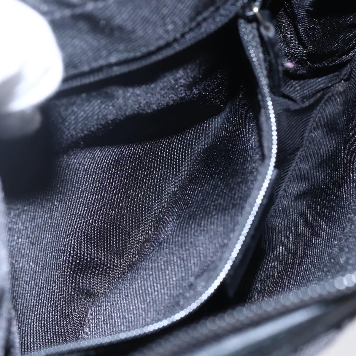 GUCCI GG Canvas Shoulder Bag Black Silver 001 4206 Auth 151872