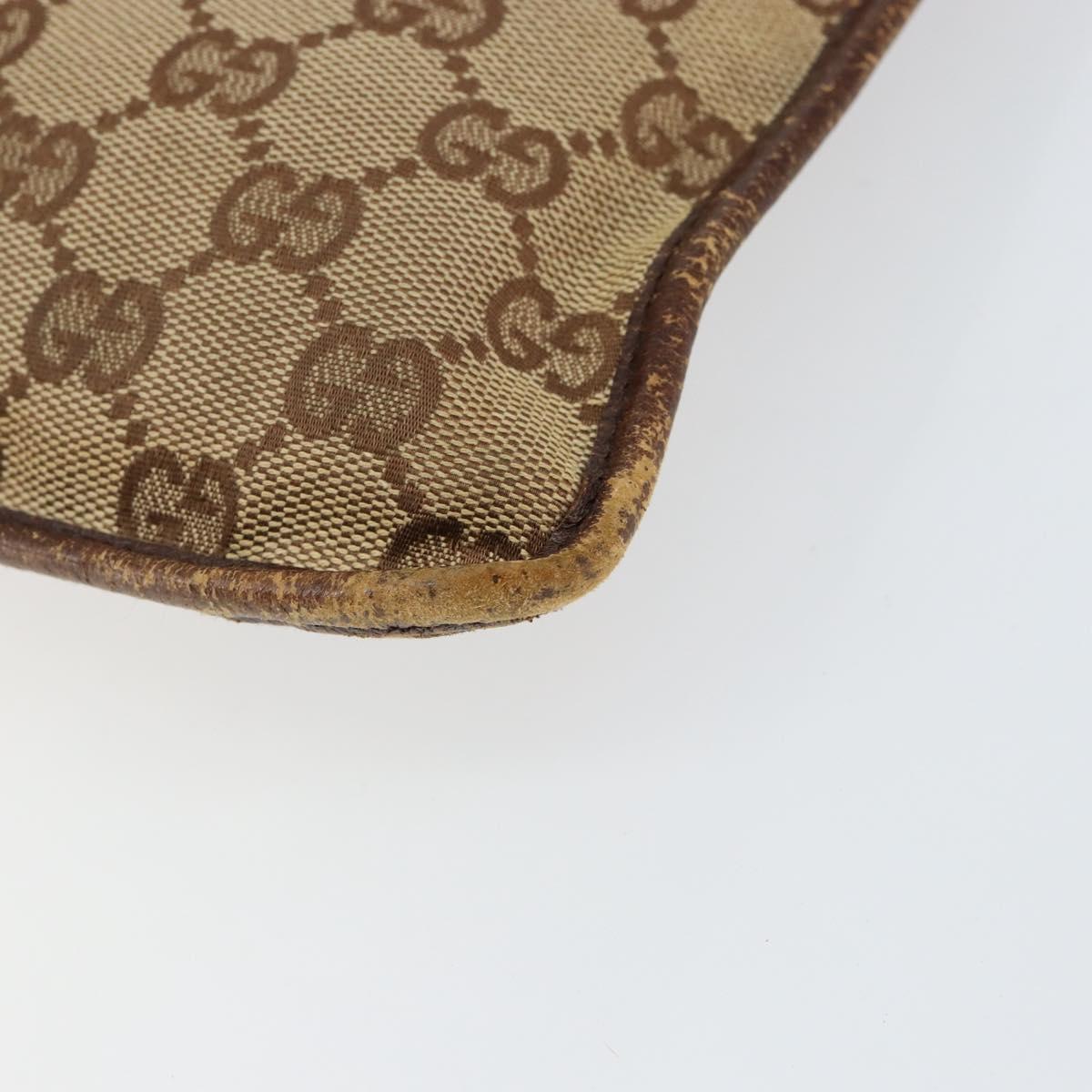 GUCCI GG Canvas Shoulder Bag Beige 27639 Auth 151876