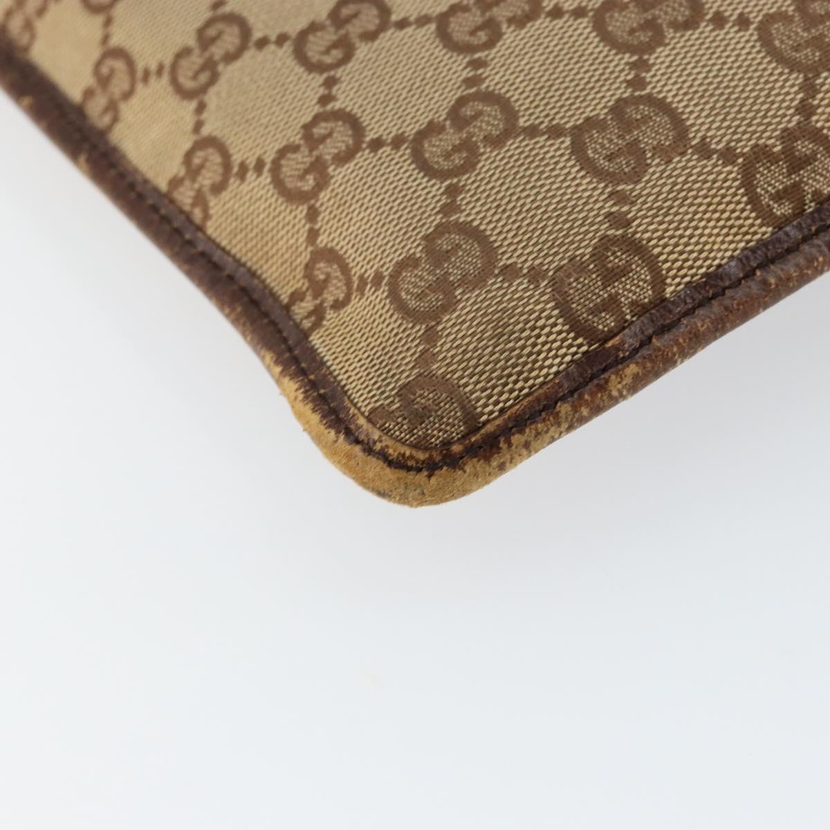 GUCCI GG Canvas Shoulder Bag Beige 27639 Auth 151876