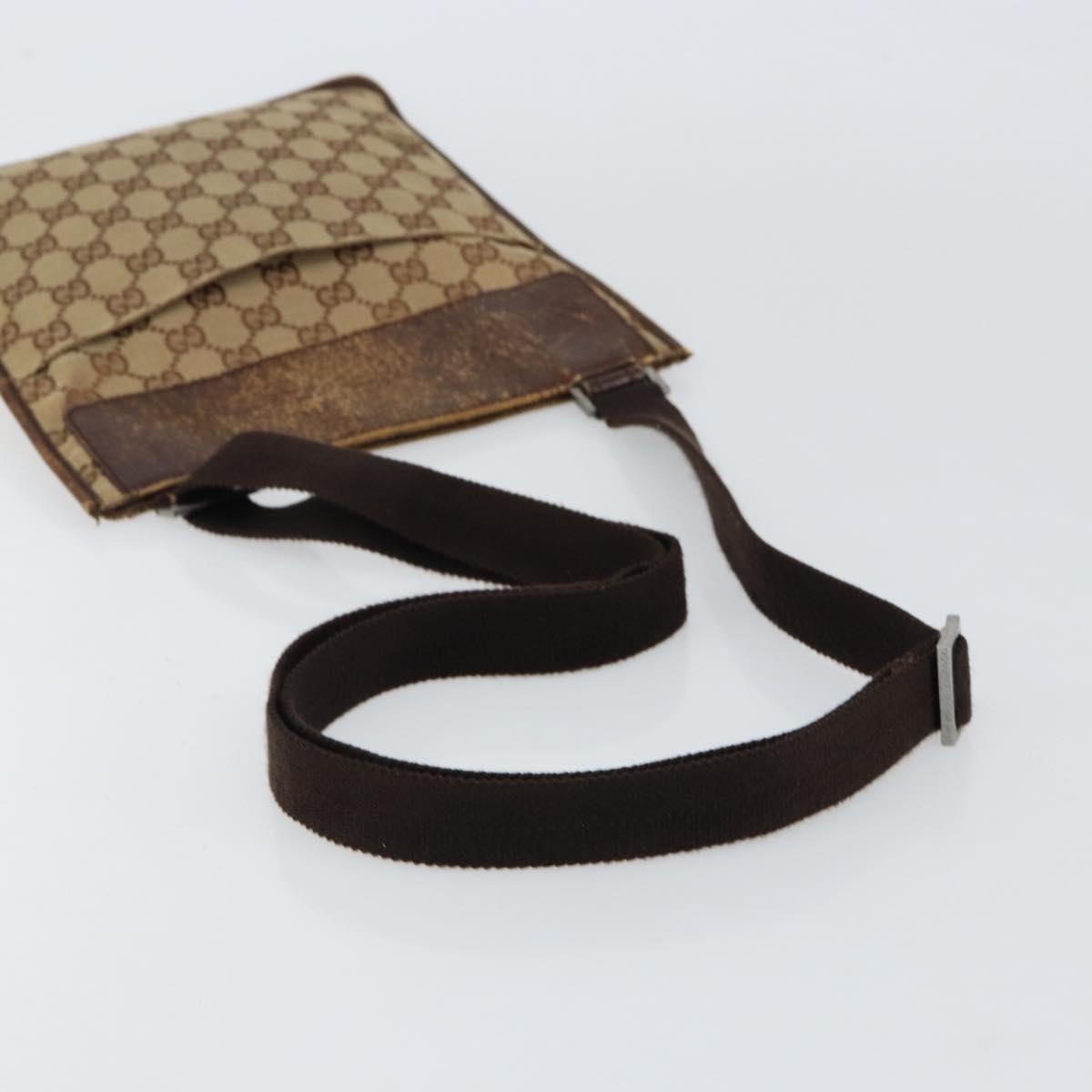 GUCCI GG Canvas Shoulder Bag Beige 27639 Auth 151876