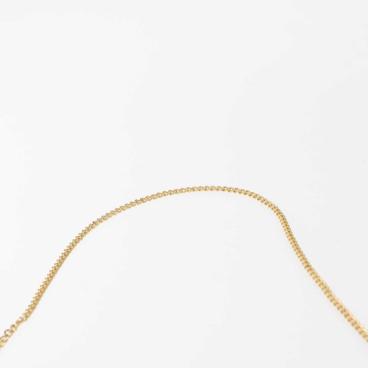 Christian Dior Honeycomb Canvas Chain Shoulder Bag Gold Brown Auth 151879