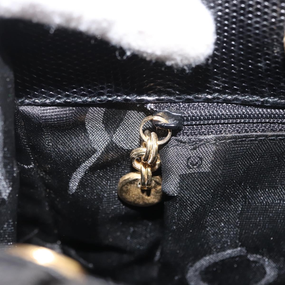 Salvatore Ferragamo Tote Bag Leather Black Gold Auth 151882