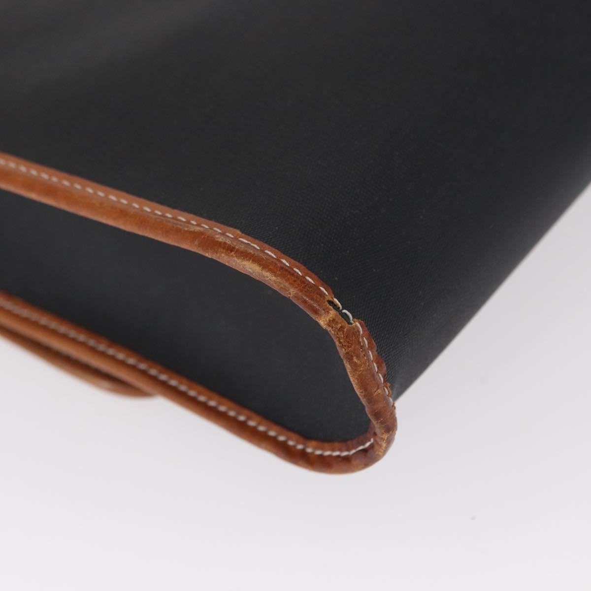 Christian Dior Shoulder Bag Nylon Black Gold Auth 151885