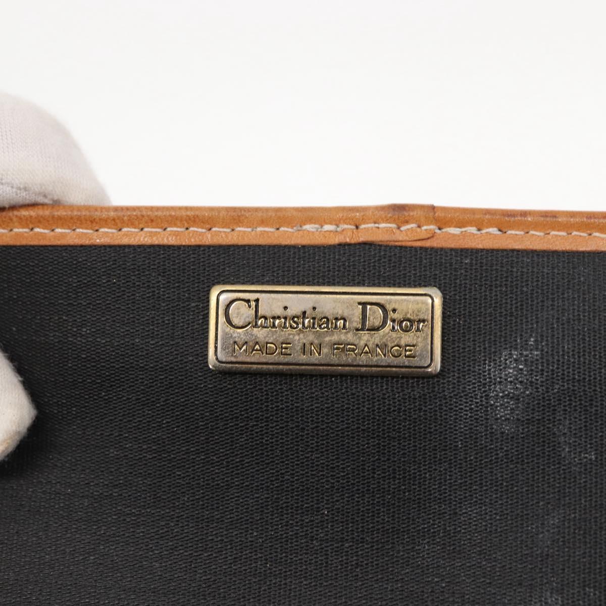 Christian Dior Shoulder Bag Nylon Black Gold Auth 151885