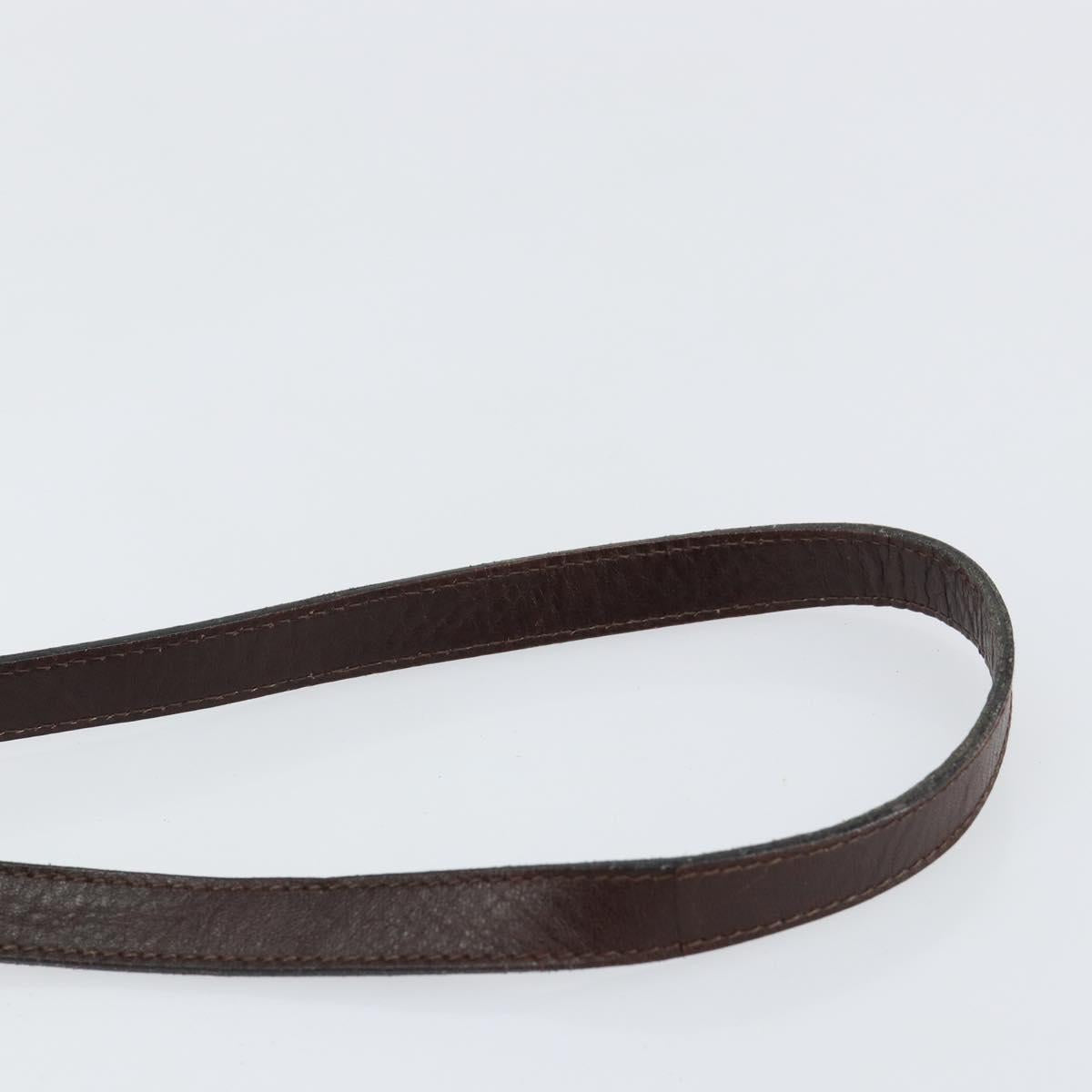 CELINE C Sulky Shoulder Bag Canvas Leather Brown Gold Auth 151887