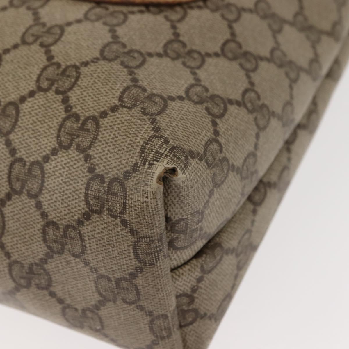 GUCCI GG Supreme Web Sherry Line Tote Bag PVC Beige Red 40 02 003 Auth 151889