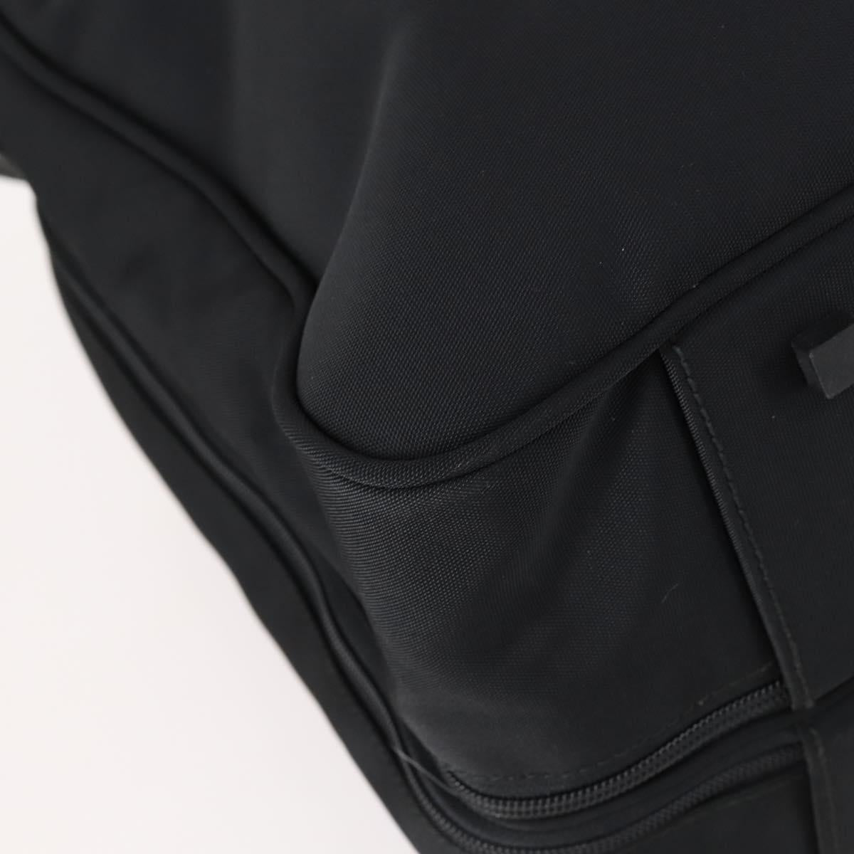 GUCCI Boston Bag Nylon Black Silver 012 0393 12 Auth 151894