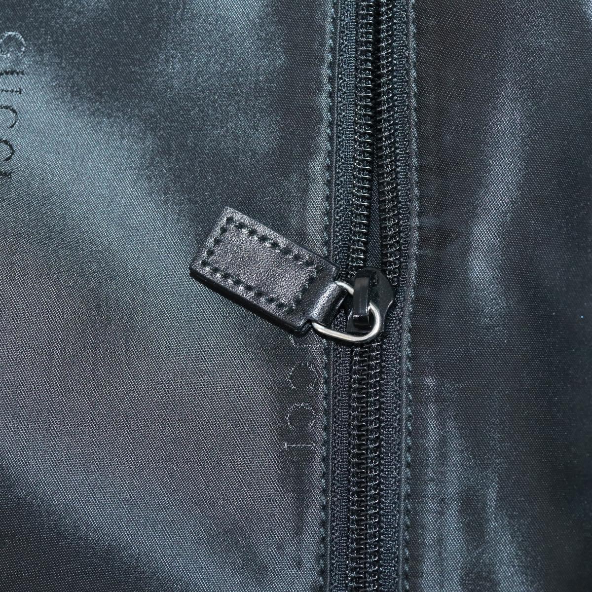 GUCCI Boston Bag Nylon Black Silver 012 0393 12 Auth 151894