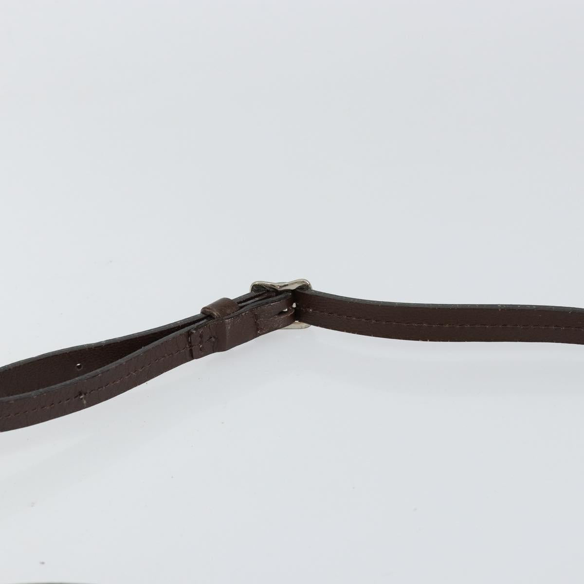 BURBERRY Nova Check Blue Label Shoulder Bag Nylon Beige Silver Auth 151897