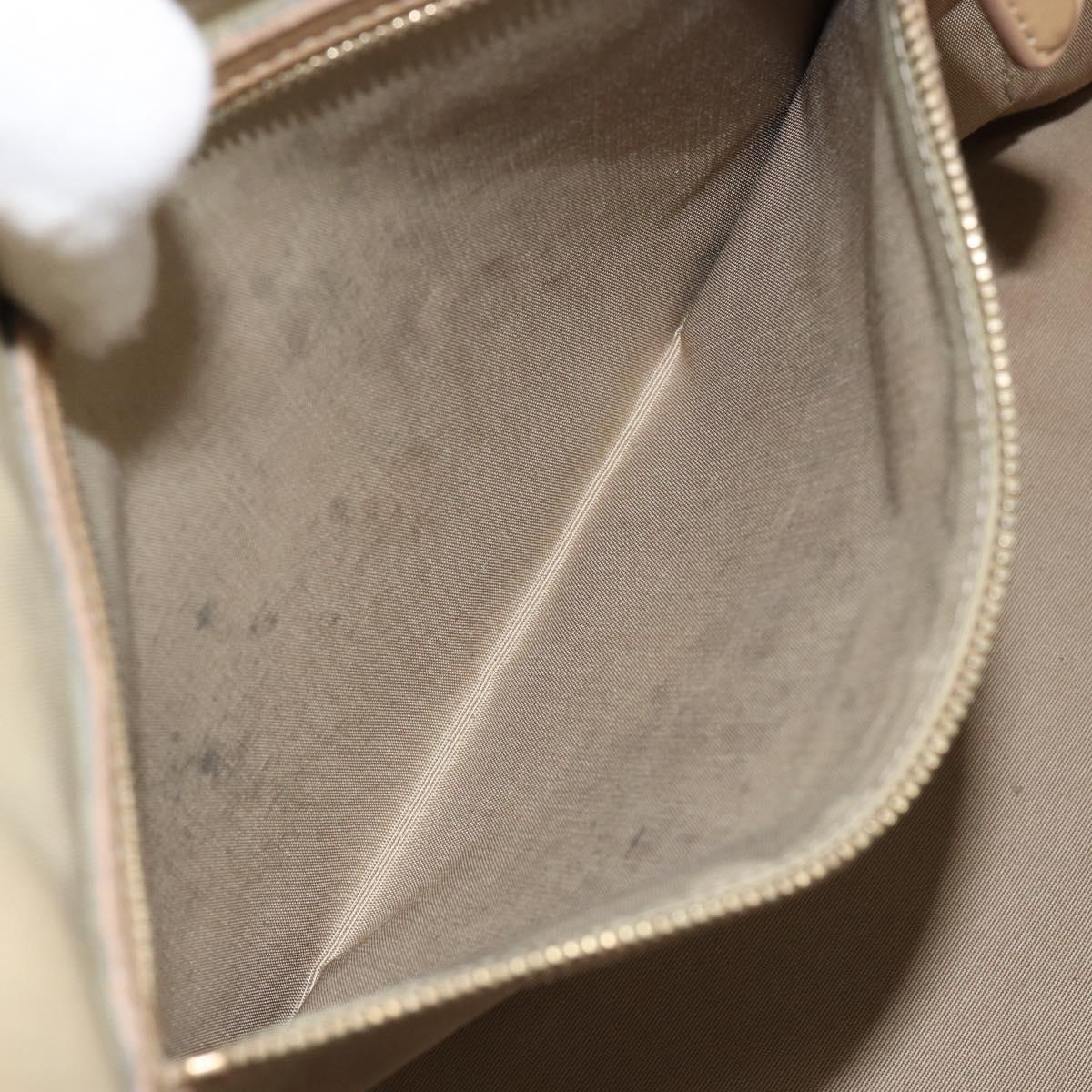 Christian Dior Canage Tote Bag Coated Canvas Beige Gold Auth 151899