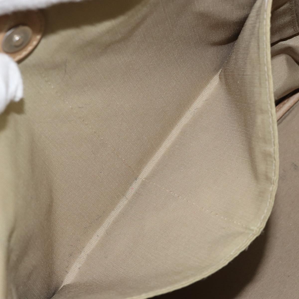 Christian Dior Canage Tote Bag Coated Canvas Beige Gold Auth 151899