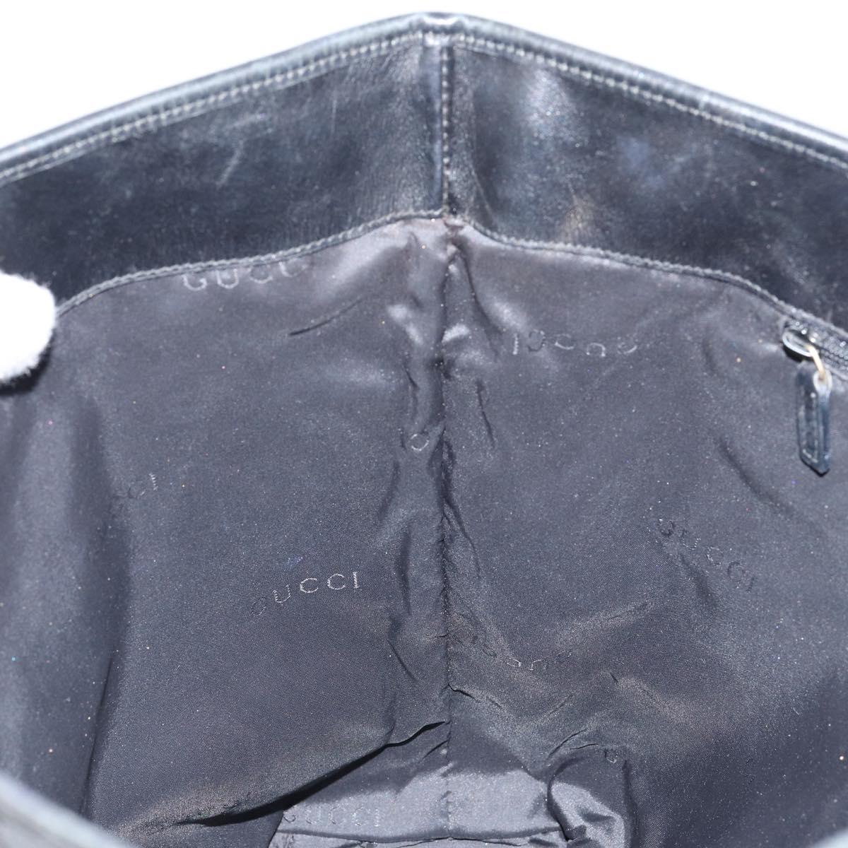 GUCCI GG Canvas Tote Bag Black Gold 002 1098 2404 Auth 151908